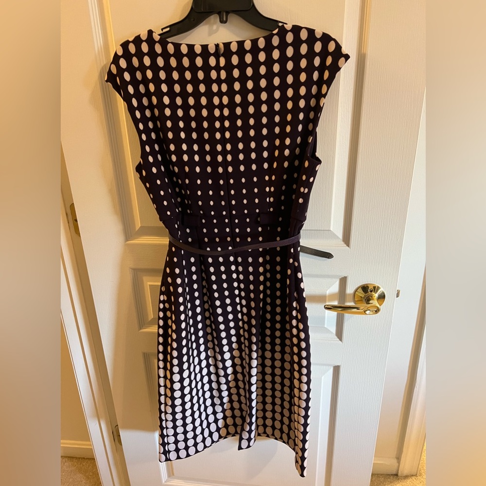 Purple polka dot dress with belt - Connected - Size 12 - Picture 2 of 3